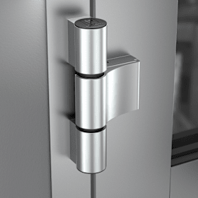 Dr. Hahn  Türband 4 AT 3-teilig - Aufschraubband für repräsentative Objekt- und Funktionstüren - 62,5 , Anker-Schraube , EV1 , Kunststoffteile schwarz