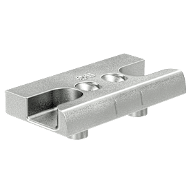 G-U Schließplatte Eurofalz 30x8 mit Bohrzapfen Ferguard Silber