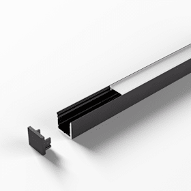 Magic by Halemeier Endkappen ChannelLine U schwarz Set aus 2 Stück