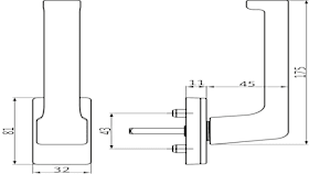 6-31809-37-0-11 | Drehgriff | HS DREHGRIFF DIRIGENT 2/3 180°