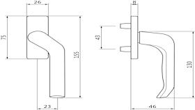 6-32411-00-0-7 | Drehgriff | Drehgriff Adagio F/AG-LS N10