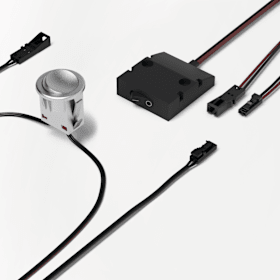 Magic by Halemeier Einbauwippschalter Aluminium Optik max. 36W LTG 1,8m M1