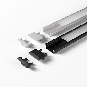 Magic by Halemeier ChannelLine C Alu 300mm Musterstück Profil ohne Abdeckung einzeln verpackt