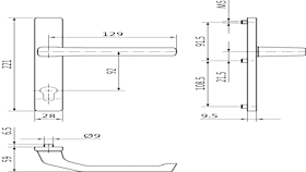 H-01202-45-0-1 | Außen-Langsch.28/92 Dirig.T/S m.PZo.F.3V