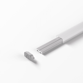 Magic by Halemeier ChannelLine J opal 300mm Musterstück Alu-Abdeckprofil und Endkappen