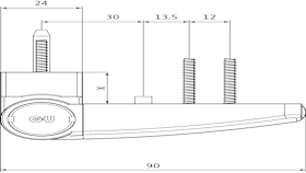 TÜRBAND FH90,ÜBERS 12,5-16,ALUFARBIG WEIßALUMINIUM (H-01337-09-0-15)