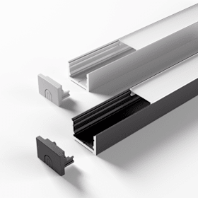 Magic by Halemeier ChannelLine D2 schwarz opal L=3000 Alu- und Abdeckprofil