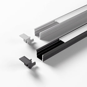 Magic by Halemeier ChannelLine U2 schwarz opal L=2500 Alu-und Abdeckprofil