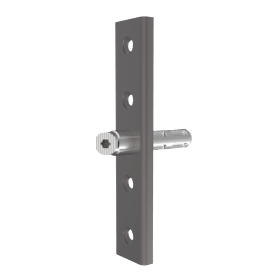G-U Einbohrzapfen mit Platte Edelstahl geschliffen L=54mm