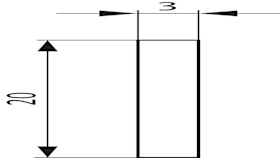 H-00033-02-0-7 | Flachprofil | GU-Flachprofil, 20x3mm, weiss