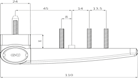 TÜRBAND FH110,ÜBERS 12,5-16,ALUFARBIG WEIßALUMINIUM (H-01337-11-0-15)