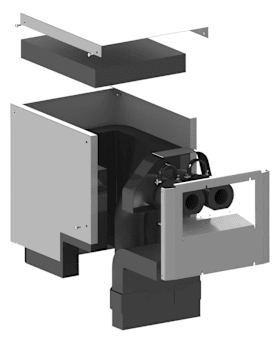 BOSCH Zubehör für Luftwärmepumpe AHBA 1 Abdeckhaube Bodenanschluss für AW OR