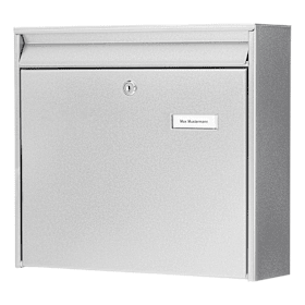 STAHLBLECH BRIEFKASTEN MAIL 5877 SILBER 61130