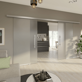 AUTO SCHIEBETÜRBESCHL LIVORNO 2-FLG 9186 FIX/3000MM/2FLG/GLAS.PRE-F9 (45842)