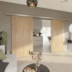 AUTO SCHIEBETÜRBESCHL LIVORNO 2-FLG 9187 FIX/4000MM/2FLG/HOLZ.PRE-F9 (45846)