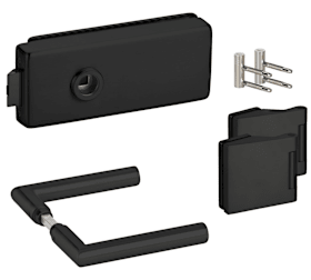 GLASTÜRSCHLOSSSET GENOVA 6081/6325/1802/ HZ.OL-74 BLACK M.3TLG.BÄND/HZ-RT/DR.-PR.