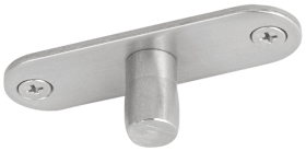 HERMAT Patch Fitting Führungszapfen oben Edelstahl matt 13 mm Ø Stift zum Anschrauben