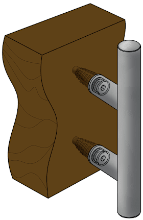 HERMAT Befestigungsbolzen M11 x 45 mm Stahl verzinkt Türbeschläge