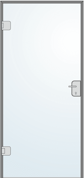 ANSCHLAGTÜRZARGE 1-FLG GLASMONT 6961 PRO/1029/2013.R-41 (51282)