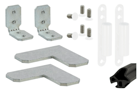 ZUBEHÖRSET 1-FLG ZARGEN WANDMONT 6961 SET/WAND/1FLG-SCHW/W (50546)