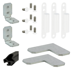 ZUBEHÖRSET 1-FLG ZARGEN WANDMONT 6961 SET/WAND/1FLG.SON-SCHW/W (50547)