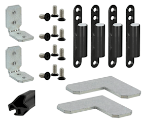 ZUBEHÖRSET 2-FLG ZARGEN WANDMONT 6961 SET/WAND/2FLG-SCHW/S (50550)