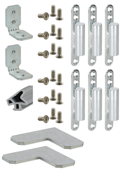 ZUBEHÖRSET 2-FLG ZARGEN WANDMONT 6961 SET/WAND/2FLG.SON-GRAU (51548)