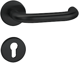 Hermat Drückergarnitur 1801/2073 M,drehb.,Ros.rd,PZ,8,cl.bl.,TS37-48