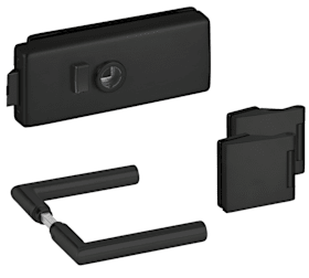 Hermat Ganzglastürschloss Ö6086.F/6325/1802,WC/SS,8mm,ähnlich RAL 9005,FlüFA