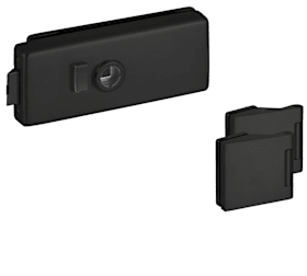 Hermat Ganzglastürschloss 6086/6325,WC/SS,8mm,ähnlich RAL 9005,FlüFA