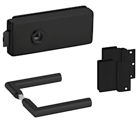 Hermat Ganzglastürschloss 6081/6335/1802,UG,8mm,ähnlich RAL 9005,FlüFA