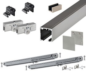 SCHIEBETÜR-KLEMMBESCHL NOVARA 9272 GLASTÜR 2LW/2400/60D/SAFE-F9 (52740)