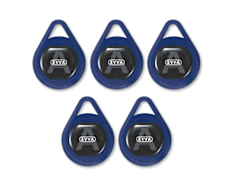 EVVA AirKey Schlüsselanhänger Blau Set Best. aus 5 Stk. Transponderkarten