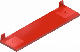 ROTO FT-Verglasungsklotz,  GL-NM, L 100mm, B 26mm, S 7mm,  Kunststoff rot