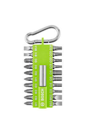 Bosch 21-teiliges Schrauberbit-Set mit Snap-hook, Hellgrün