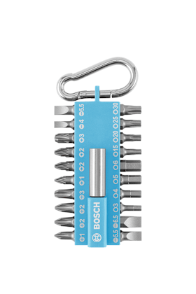 Bosch 21-teiliges Schrauberbit-Set mit Snap-hook (hellblau)  Ausstellerversion
