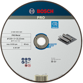 Bosch PRO Metal Trennscheibe, 230 x 3 x 22.23 mm, gerade, oSa
