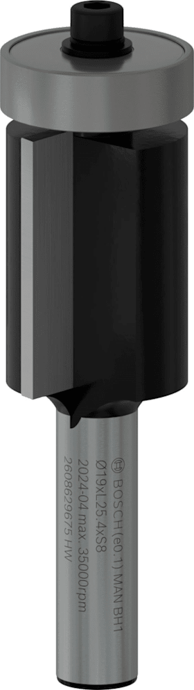 Bosch PRO Bündigfräser mit untenliegendem Führungskugellager, Ø19 x L25,4, Schaft 8 mm