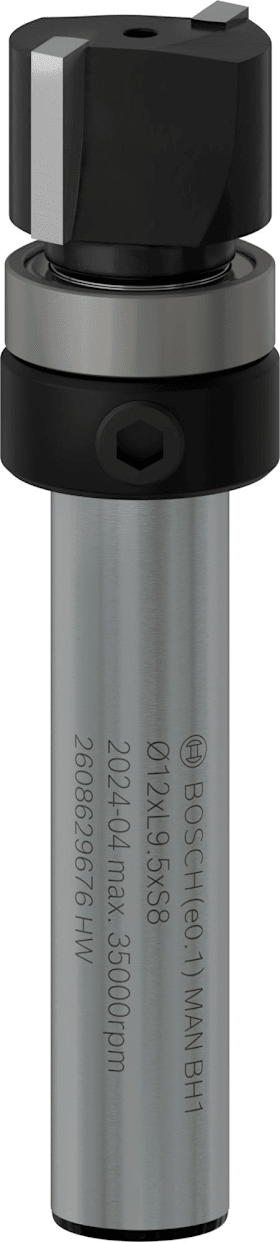 Bosch PRO Bündigfräser mit obenliegendem Führungskugellager, Ø12,7 x L9,5, Schaft 8 mm