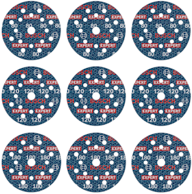 Bosch EXPERT O780 Foil Schleiffolien-Set, 125 mm, G80/G120/G180, 9-tlg.