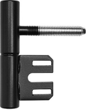 Griffwelt Türband 2-teilig, PR, tiefschwarz für Stahl Ø 15 mm, mit Nylonhülse