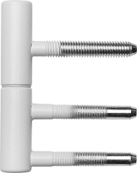 Griffwelt Türband 2-teilig, PR, weiß matt für Holz Ø 15 mm, mit Nylonhülse