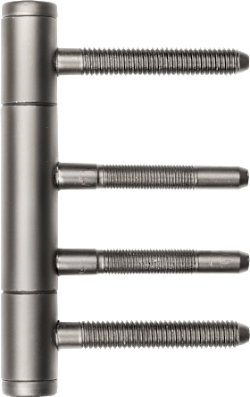 Griffwelt Türband 3-teilig, PR, umbragrau für Holz Ø 15 mm, mit Nylonhülse