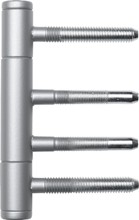 Griffwelt Türband 3-teilig, PR, silbergrau für Holz Ø 15 mm, mit Nylonhülse