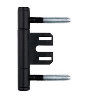 Griffwelt Türband 3-teilig, PR, tiefschwarz für Stahl Ø 15 mm, mit Nylonhülse