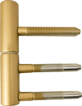 Griffwelt Türband 2-teilig, PR, gold matt für Holz Ø 15 mm, mit Nylonhülse