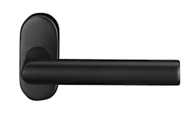 Dieckmann Alu-Rahmentürdrücker auf ovaler Rosette,, festdrehbar, Serie Ares, 8mm VKT,, 108/2033 F44