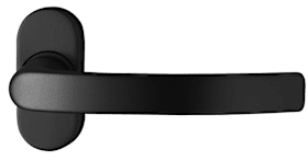 Dieckmann Alu-Rahmentürdrücker auf ovaler Rosette,, festdrehbar, Serie Ares, 8mm VKT,, 2000/2033 F44