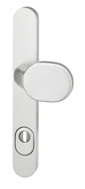 Dieckmann Alu-Rahmen-1/2-Garnitur außen mit Griff K22, fest-drehbar, Serie Kronos, 8mm VKT, 92 ZA,, K22 f.d./145 F05