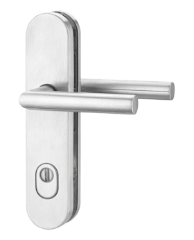 Dieckmann EST-Schutz-Drücker-Garnitur, ES-1, Serie Logo, ovales Langschild 15mm, 72 ZA,, 8mm VKT, TS=35-45mm, 108/108, 8745Z F00